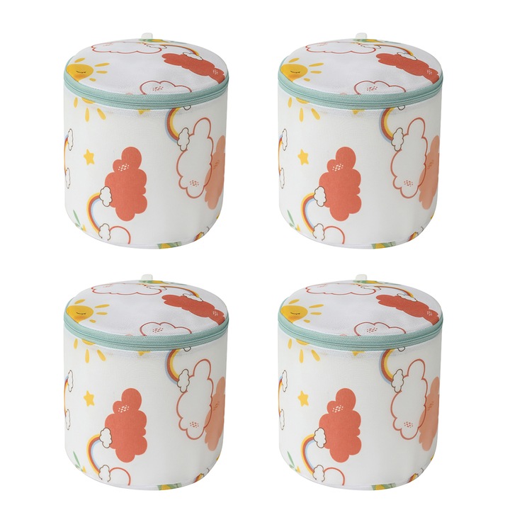 Set saci de rufe pentru sutiene HERUSI, 4 bucăți, protecție delicată, 14, 5x16, 3cm, din plasa