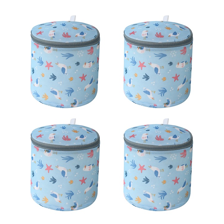 Set saci de rufe din plasă HERUSI, pentru sutiene și articole delicate, 4 bucăți, 14, 5x16, 3cm, alb