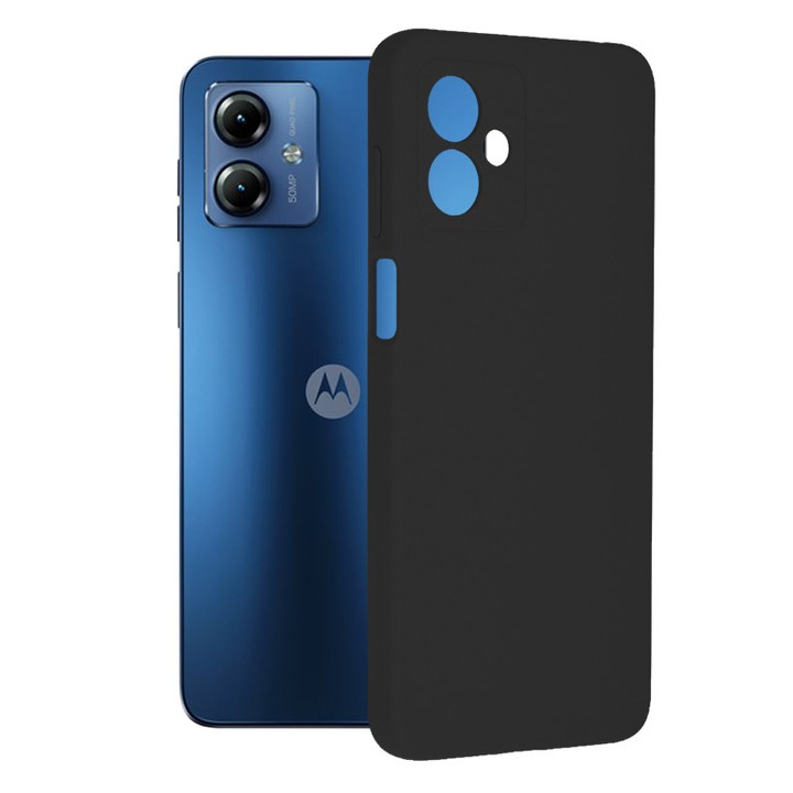Капак, съвместим с Motorola Moto G14, Safe Protection, U422, Silicone, Pitch Black