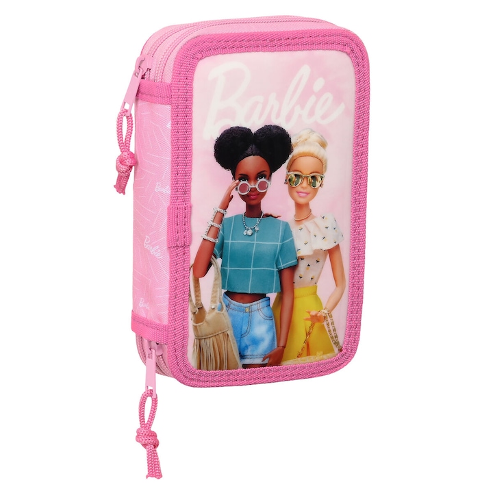 Ученически Несесер Barbie, Розов, 12.5 x 19.5 x 4 cm, 28 Части