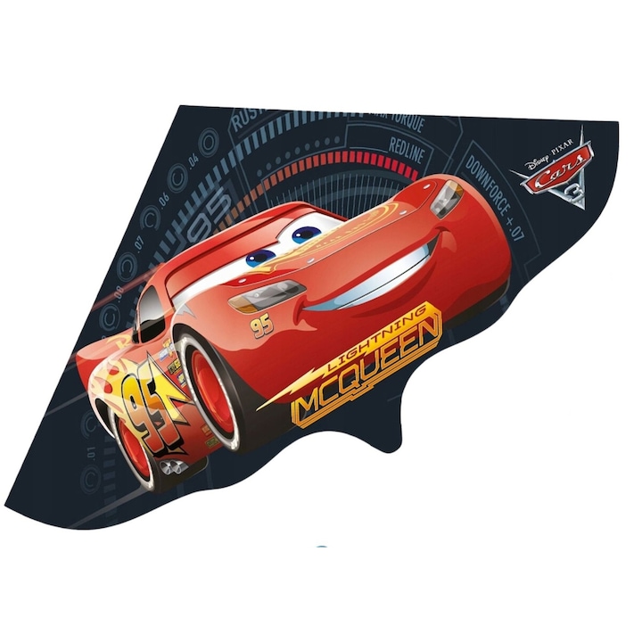 Хвърчило за деца, Lightning McQueen, Cars, Disney/Pixar, 115x63 см, червено/черно