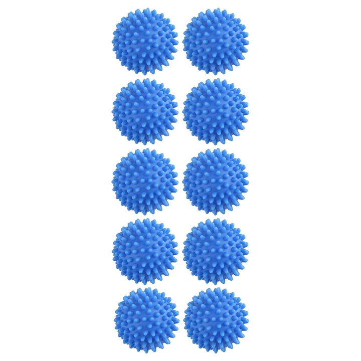 Set 10 Bile pentru Masina de Spalat si Uscator Teno®, reduc timpul de uscare al hainelor, ajuta impotriva sifonarii si incurcarii hainelor, previn incarcarea statica, compacte, reutilizabile, albastru