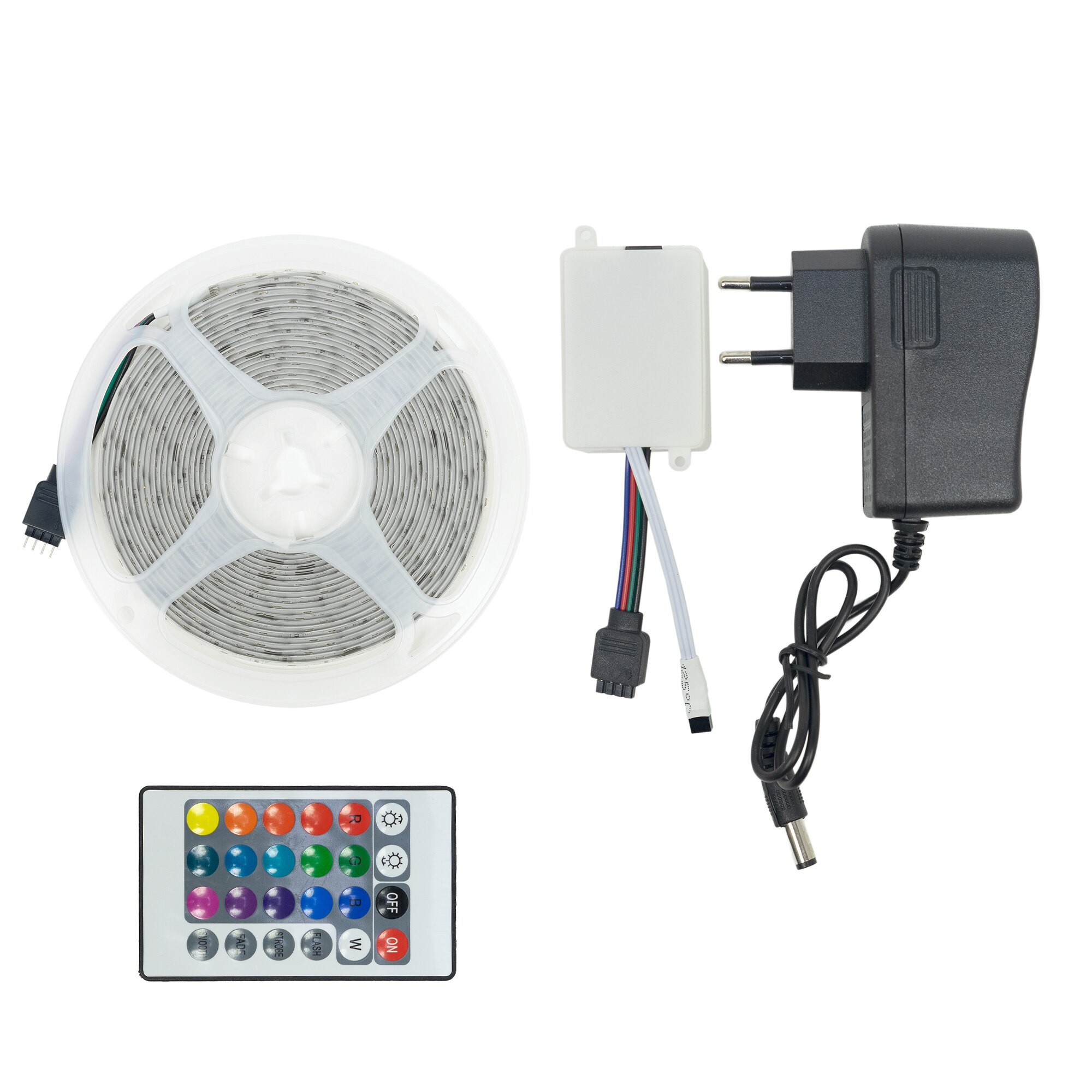 Banda LED PNI RGB2835, 5 M, RGB, IP65, Silicon Cu Telecomanda ...