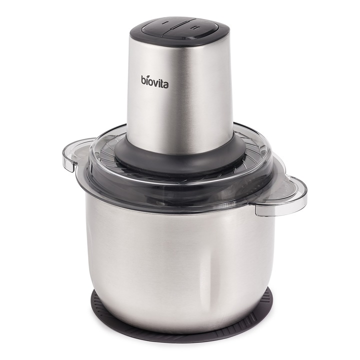 Tocator pentru Alimente, 500W, 3L, 6 Lame, 2 Viteze, Vas din Inox, Biovita STORM-INOX-3L