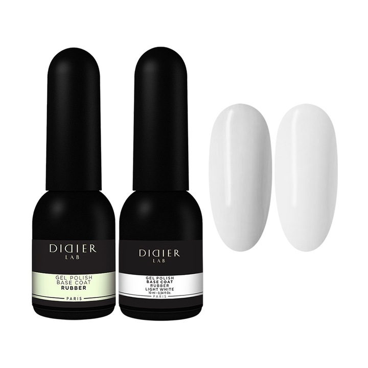 Комплект гумени основи Didier Lab, Clear + Light White, 2 бр