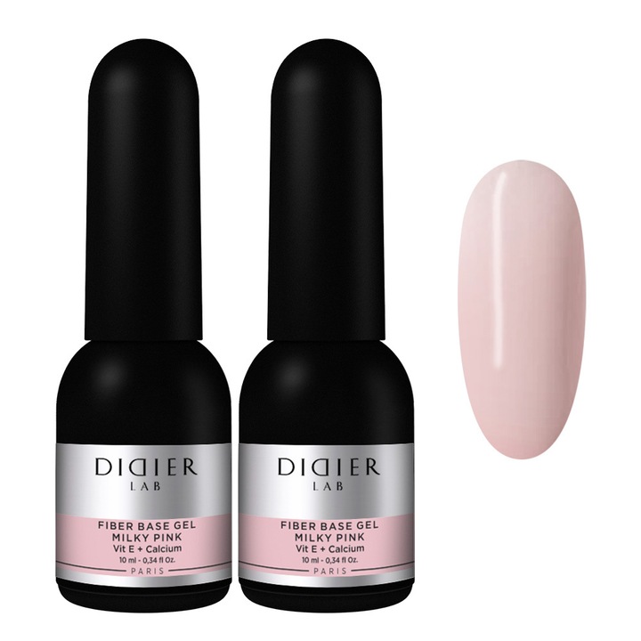Комплект фон дьо тен Didier Lab, Fiber Milky Pink 2 бр. х 10 мл