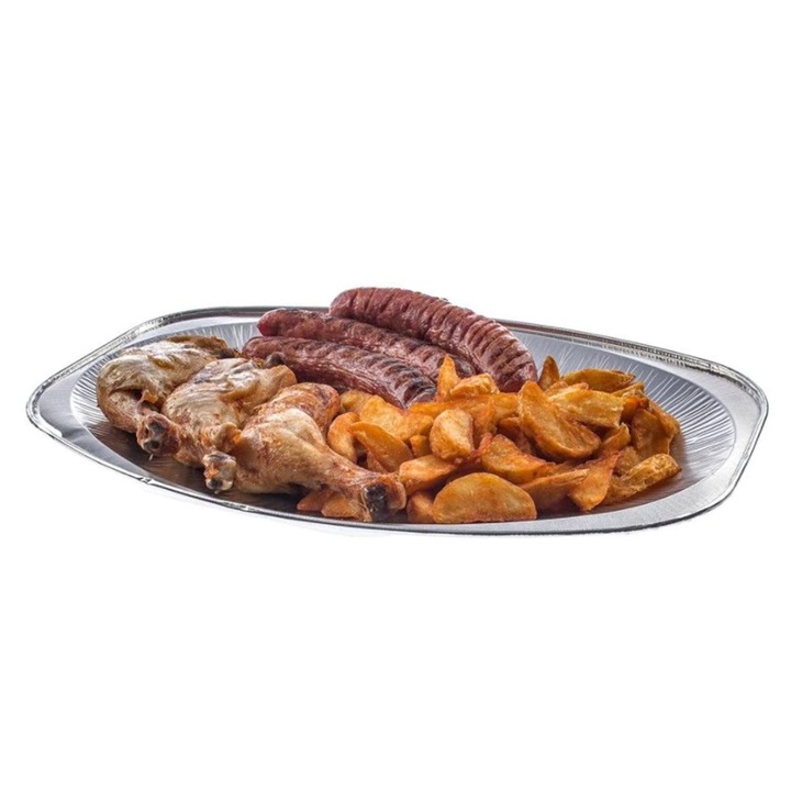 Platou din aluminiu oval 450, 25 bucati/set