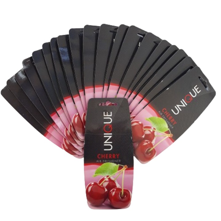 Промоционален пакет - 20 бр х ароматизатори за кола Unique, Ucare, аромат на горчива череша