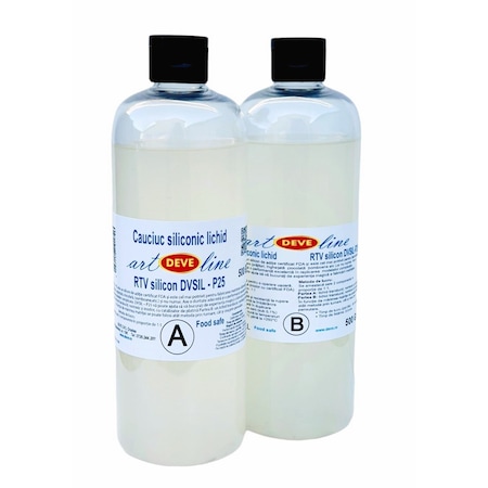 Cauciuc siliconic RTV lichid DVSIL25, DEVE, 1000gr, food safe pentru ...