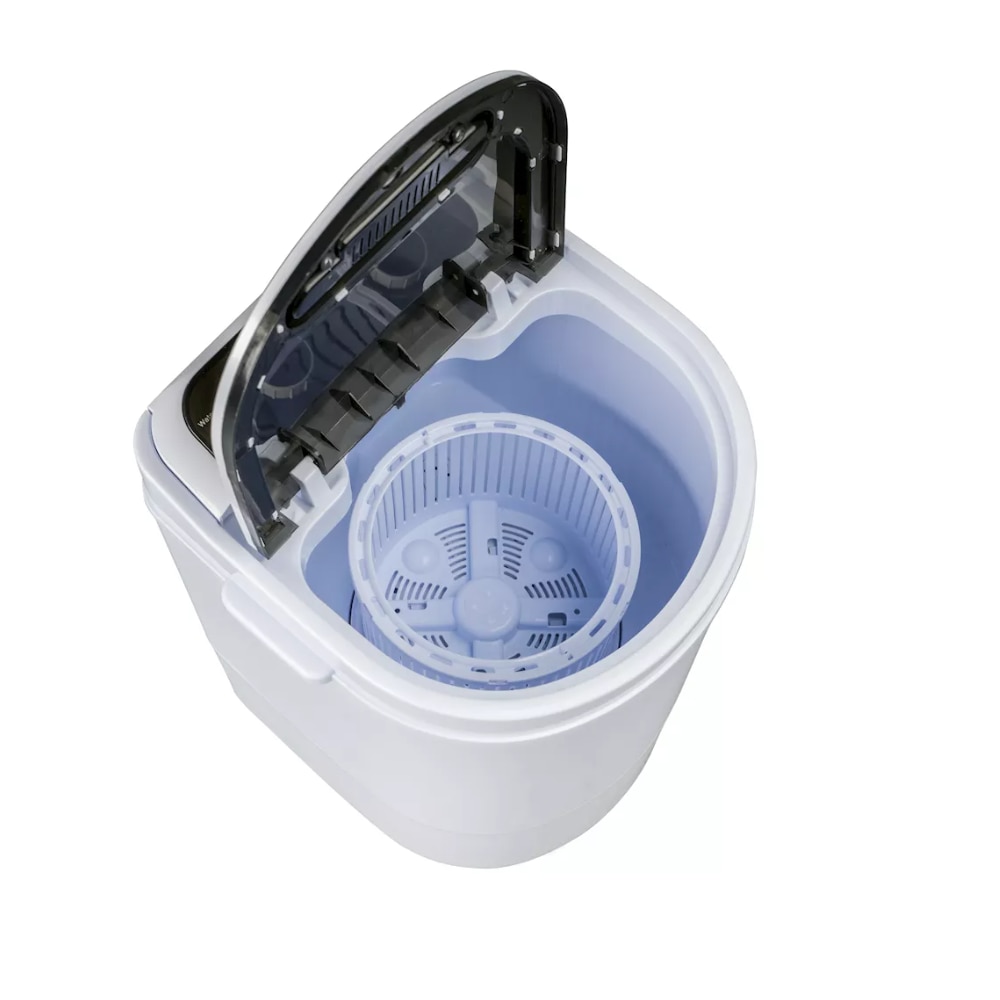 Masina de spalat rufe Salora, cu incarcate verticala, 3 kg, ideala pentru spatii mici/ camine de studenti/ rulota, consum redus, 350 rpm, timer, compacta, usor de folosit, alb