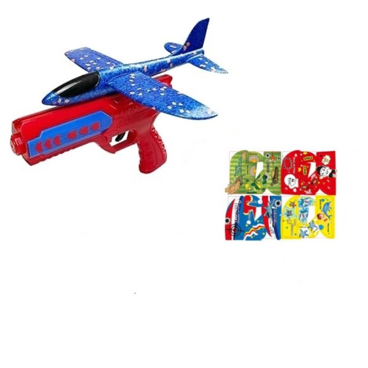 Pistol de jucarie pentru copii, Cauciuc, 4 ani+, Multicolor