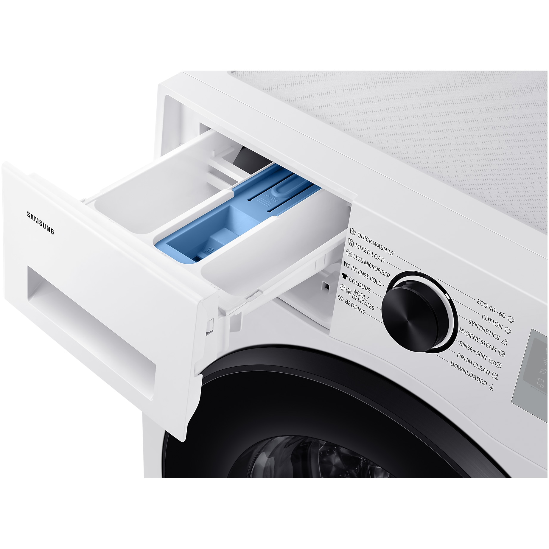 Masina de spalat rufe Samsung WW90CGC04DAHLE, 9 kg, 1400 rpm, Clasa A, Eco Bubble, Digital Inverter, WiFi SmartThings, AI Energy, Alb