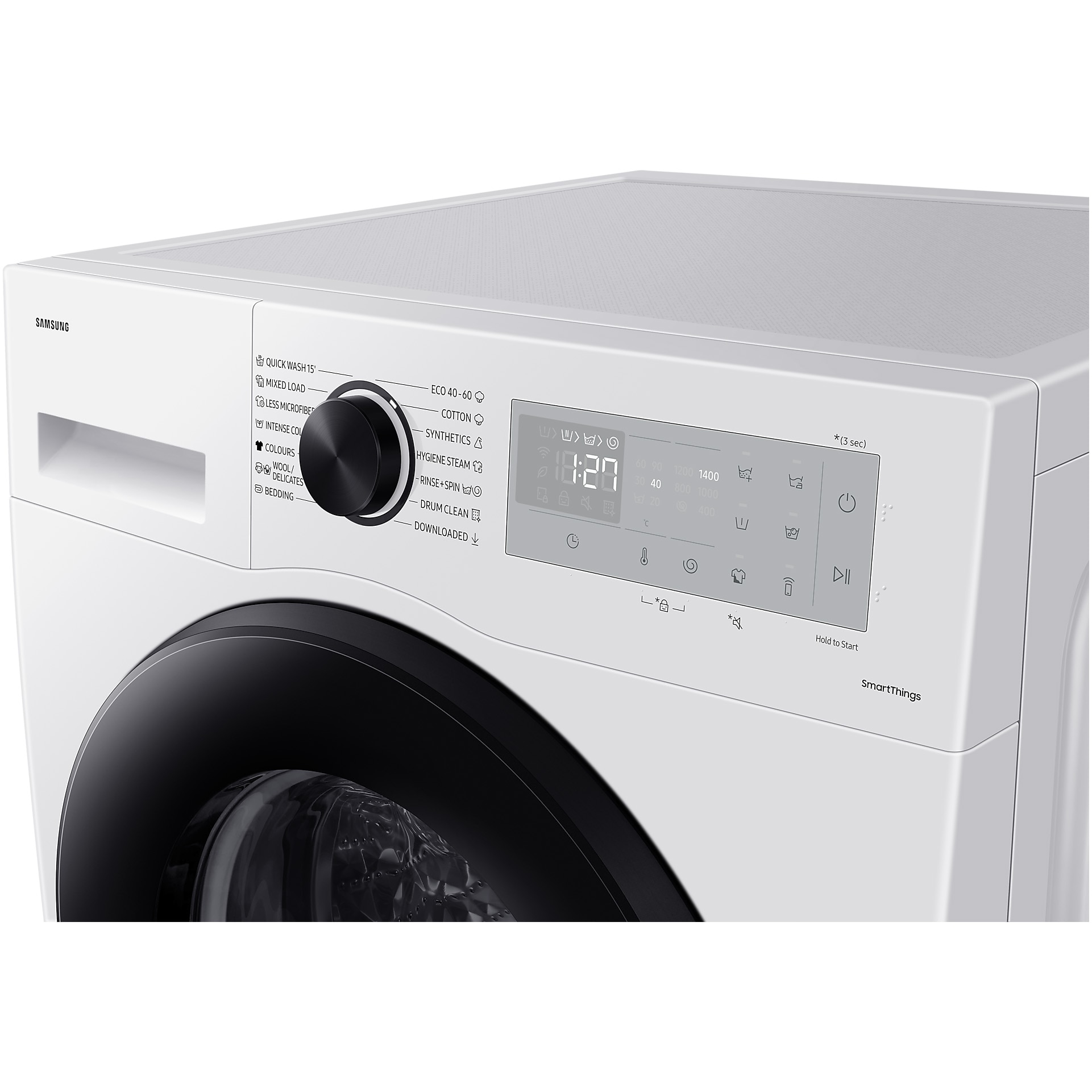 Masina de spalat rufe Samsung WW90CGC04DAHLE, 9 kg, 1400 rpm, Clasa A, Eco Bubble, Digital Inverter, WiFi SmartThings, AI Energy, Alb