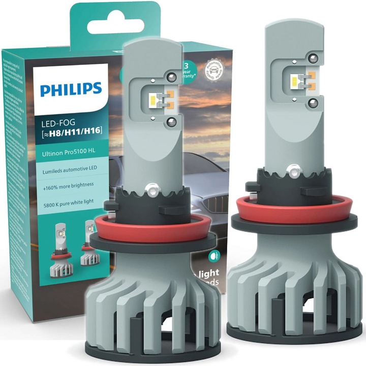 Комплект Led H8/H11/H16 Philips Ultinon Pro5100 HL