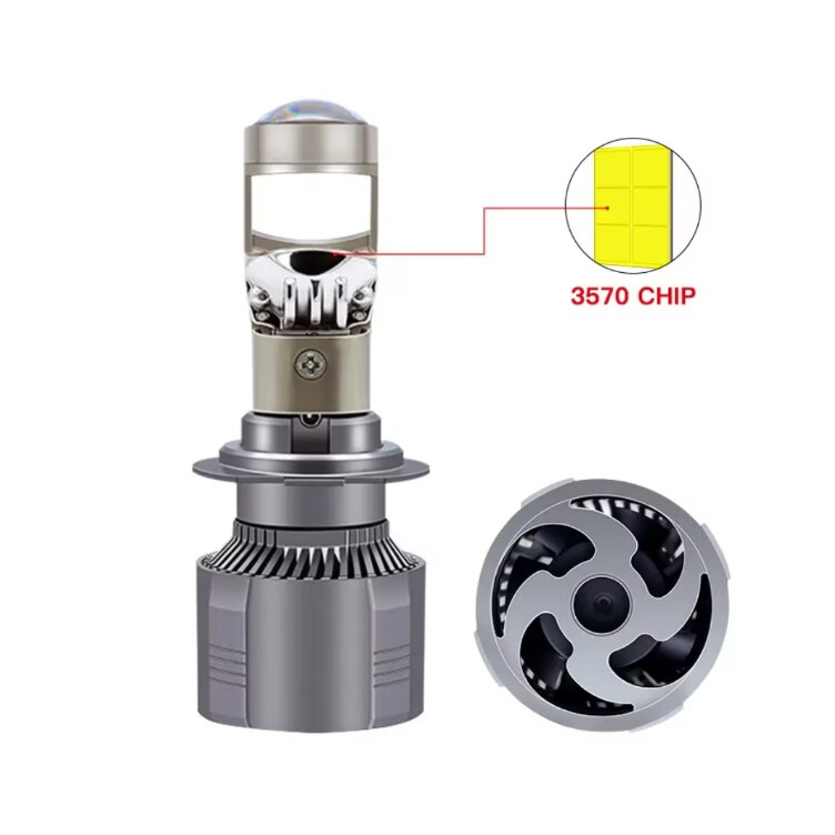 Kit Lampadine LED H7 120W 30000LM 6000K - Sostituzione Alogena 600% Più Luminosa, Fascio Perfetto 1:1, Per Auto