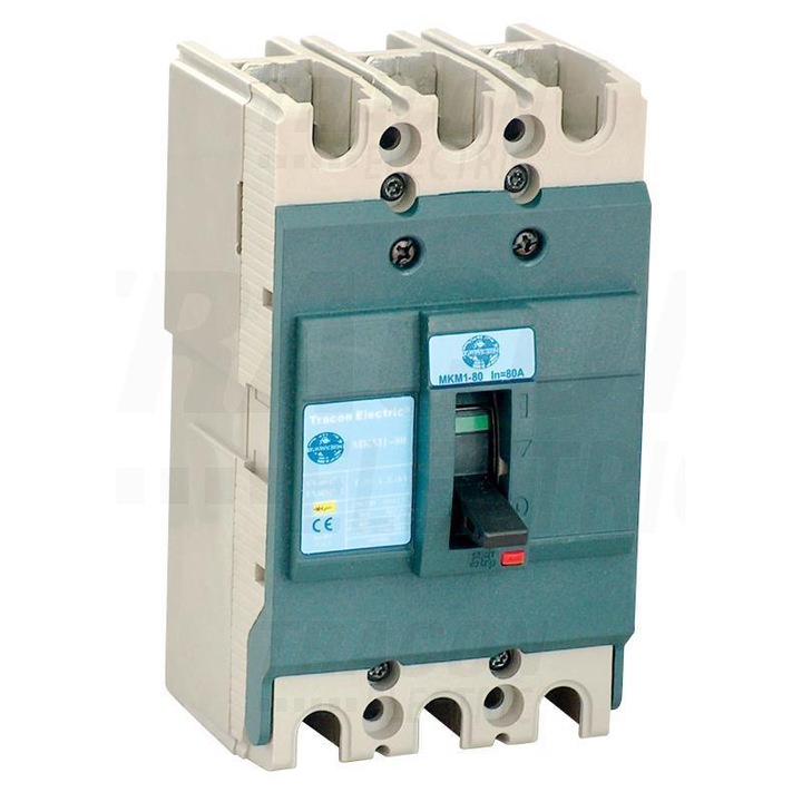 Siguranta electrica automata, Tracon Electric, 3P, 400V, 75A, Verde/Alb