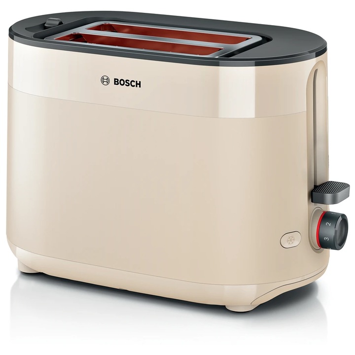 Тостер Bosch TAT2M127 MyMoment, 950 W, 2 филийки, автоматично изключване, бежов