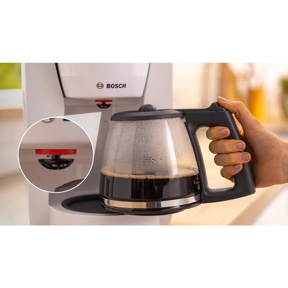 Aparat de cafea, Bosch, 1200 W, 1.4 l, Alb