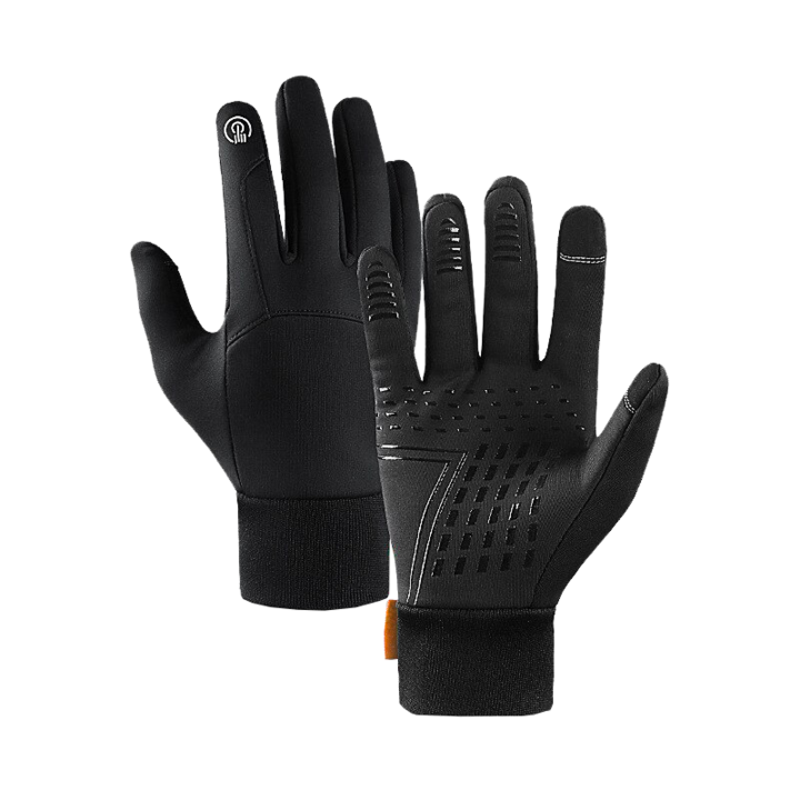 Зимни спортни ръкавици за мъже / жени - L / XL Черни