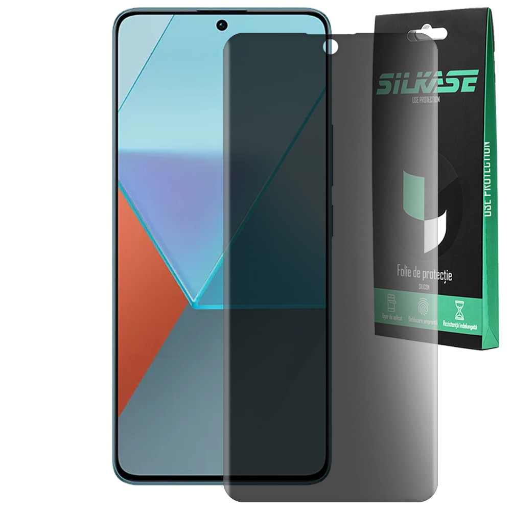 Folie Privacy Mata Silkase Pentru Xiaomi Redmi Note 13 Pro Protectie Ecran Silicon Emag Ro