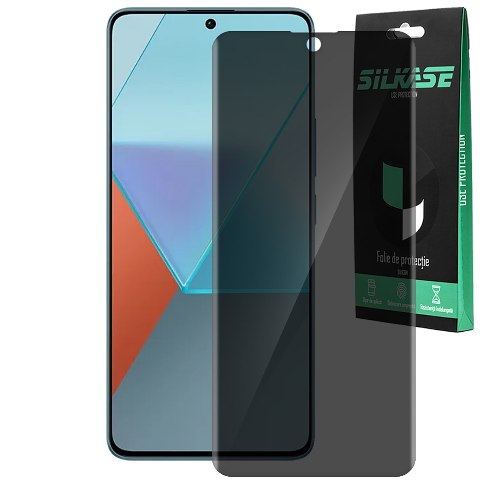 Folie Privacy Silkase Pentru Xiaomi Redmi Note 13 Pro Protectie Ecran Silicon Emag Ro