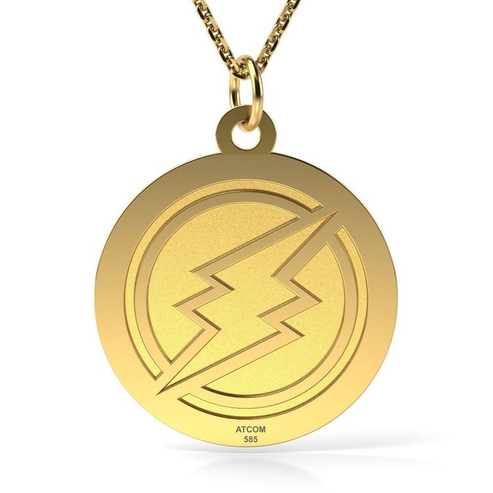 Colier din aur galben model Electroneum