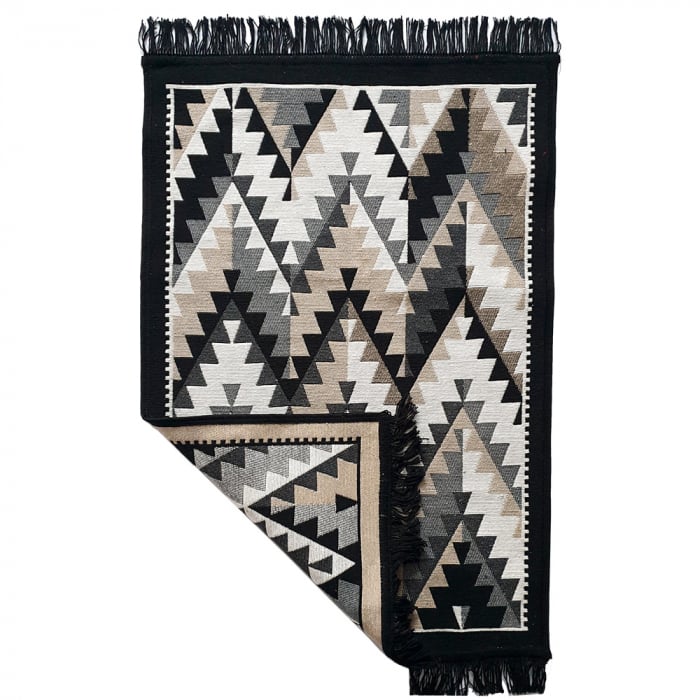 Covor rustic traditional 60x120 cm Negru - eMAG.ro