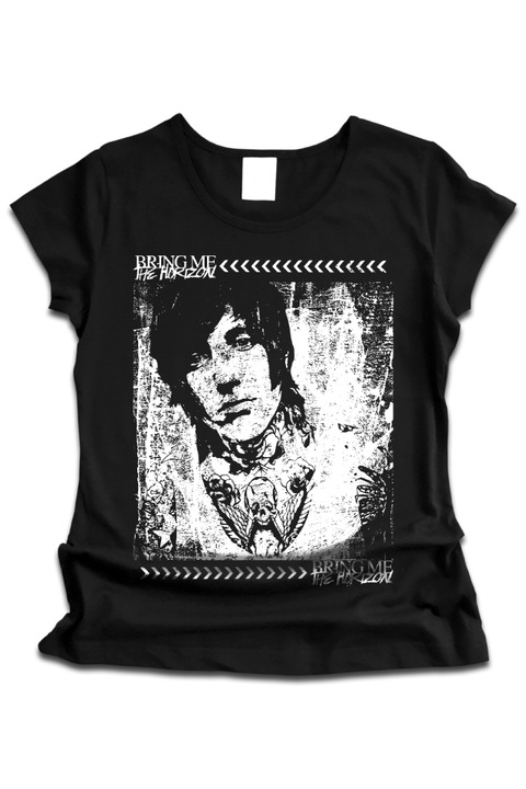 Дамска тениска, K-off, Oli Sykes Bring Me The Horizon, черна, S