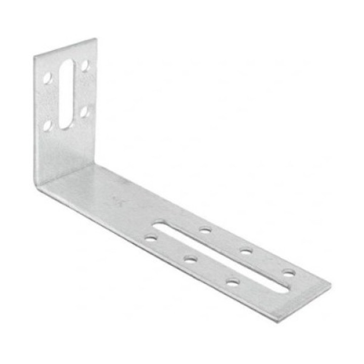 Фиксиращ ъгъл, Domax, Стомана, 120 x 55 x 30 x 2, Сребрист