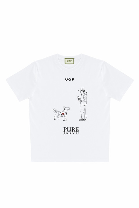 Tricou UGF Pure Love, dama, 100% bumbac organic, certificat GOTS, 35468, Alb