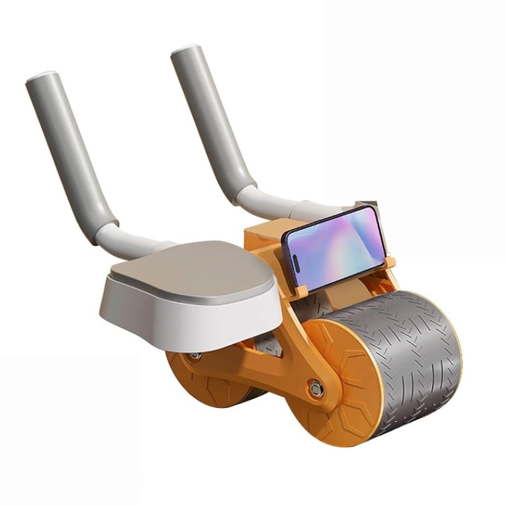 Roata abdominala cu rebound automat si suport pentru telefon