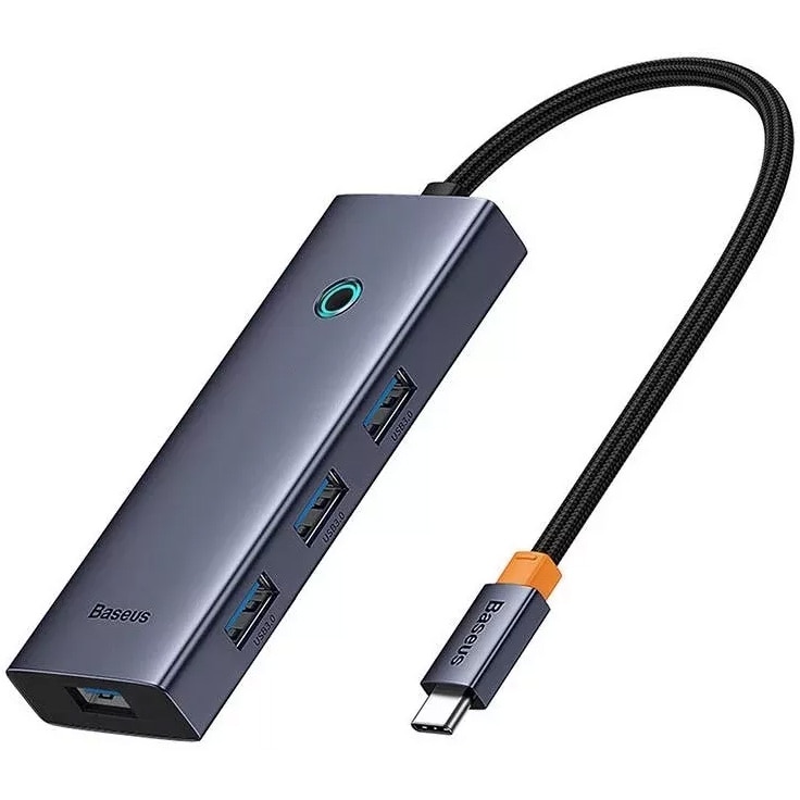 Hub Baseus UltraJoy Series 6-Porturi Docking Station USB-C Gri