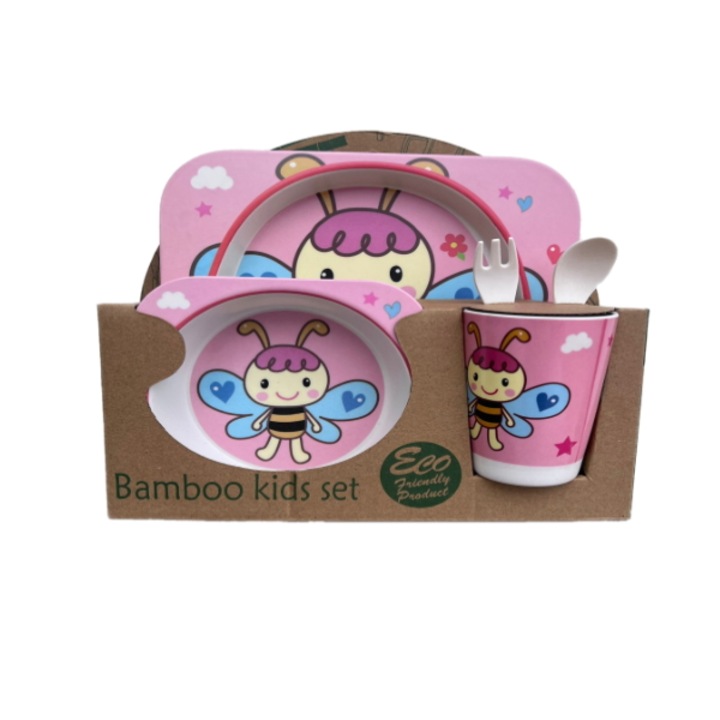 Set mic dejun bambus, albinuta