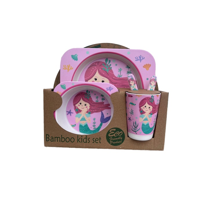 Set mic dejun bambus, sirena