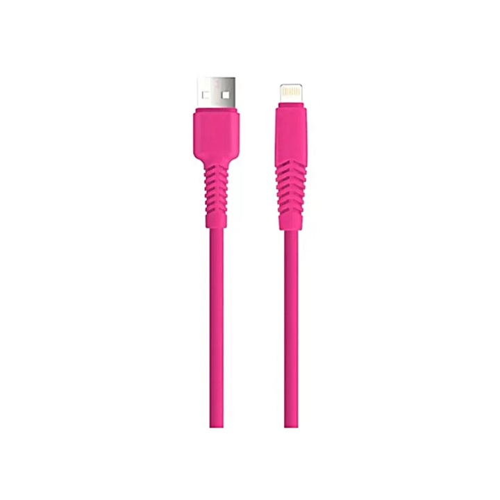 Setty Kábel - USB / Lightning pink kábel, (2,1A) 1,5m