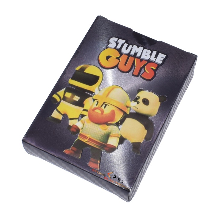 55 db kártyakészlet Stumble Guys Stone, Viking Bjorn, hologram, fekete