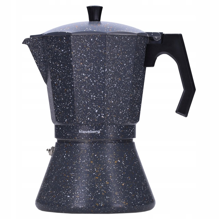 Кубинска кафеварка Klausberg KB 7298, 12 чаши, 600 ml, Индукция, Сив мрамор
