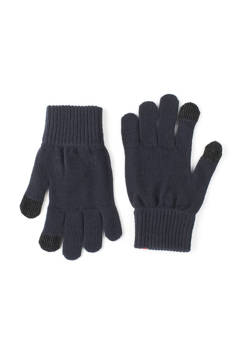 Levi's, Manusi negre unisex, compatibile cu ecrane tactile, Albastru, 18-19 cm