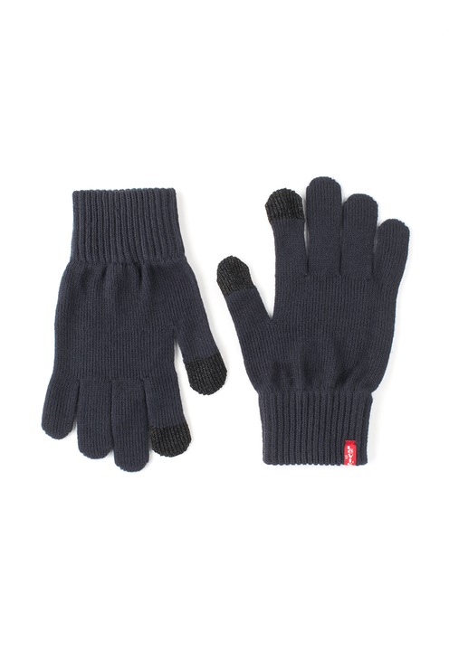 Levi's, Manusi negre unisex, compatibile cu ecrane tactile, Albastru, 18-19 cm