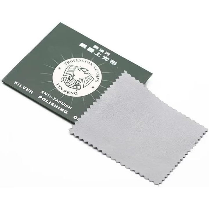 Set 10 lavete bijuterii, 8x8cm, Gri