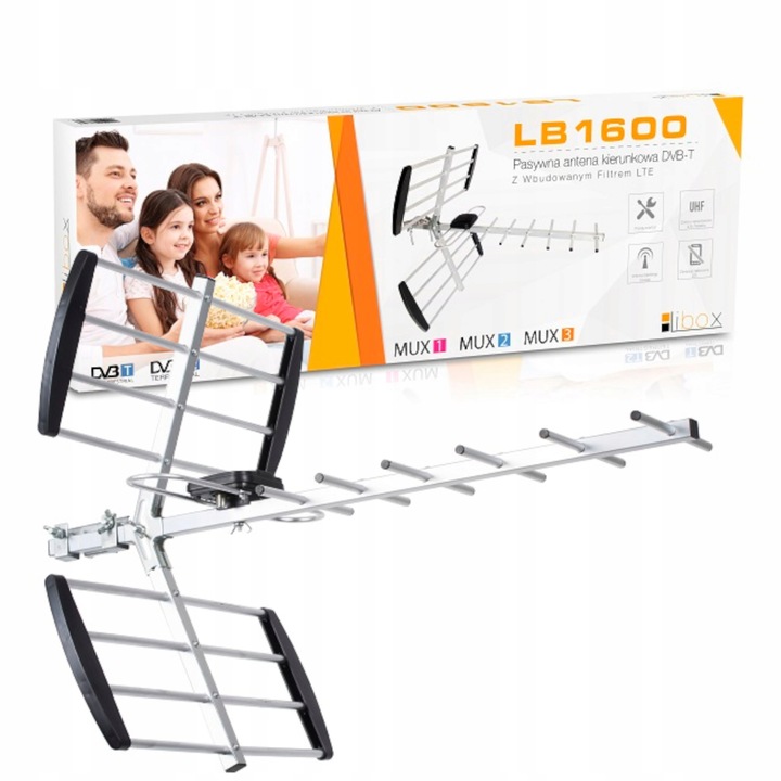 Antena TV exterior, LIBOX, LB1600, Ezüst