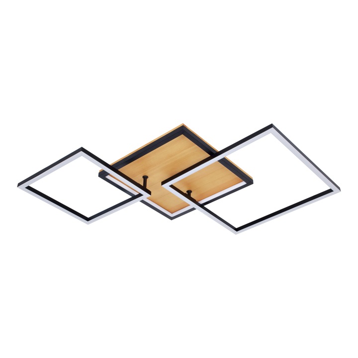 Italux Noris mennyezeti lámpa, fekete, LED, 38W, 1250 lumen, meleg fehér 3000K