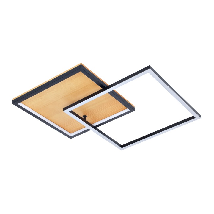 Плафон Italux Noris, черен, LED, 28W, 850 лумена, топло бяло 3000K