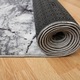 Covor Antiderapant Alara, Gri Pal cu Negru, Poliester, 60 x 120 cm