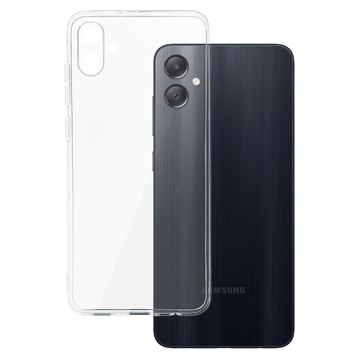 Husa pentru Samsung Galaxy A05, protectie din silicon gel, Slim, Ultra Clear, margini ridicate, decupaje protectie camere, 2MGekko, Transparenta