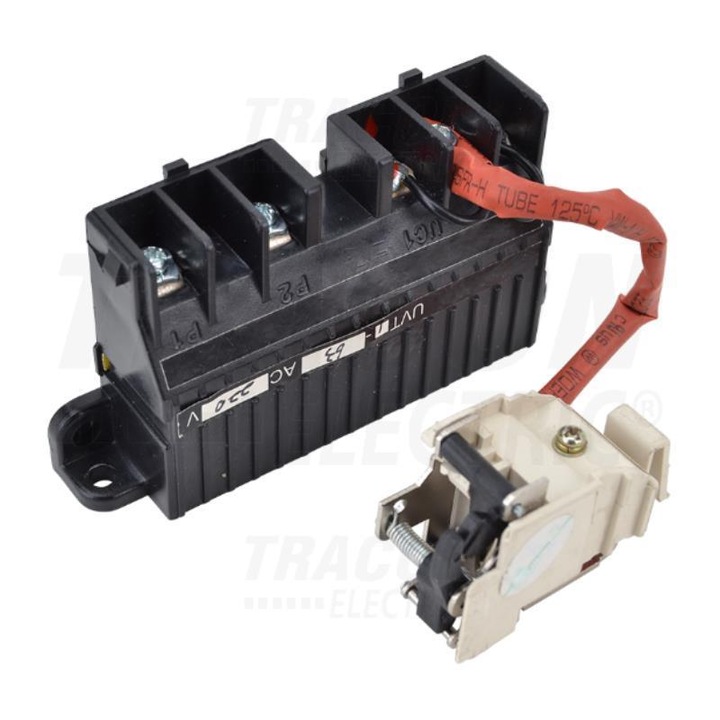 Alacsony feszültség kioldó, Tracon Electric, 230V AC, Fekete