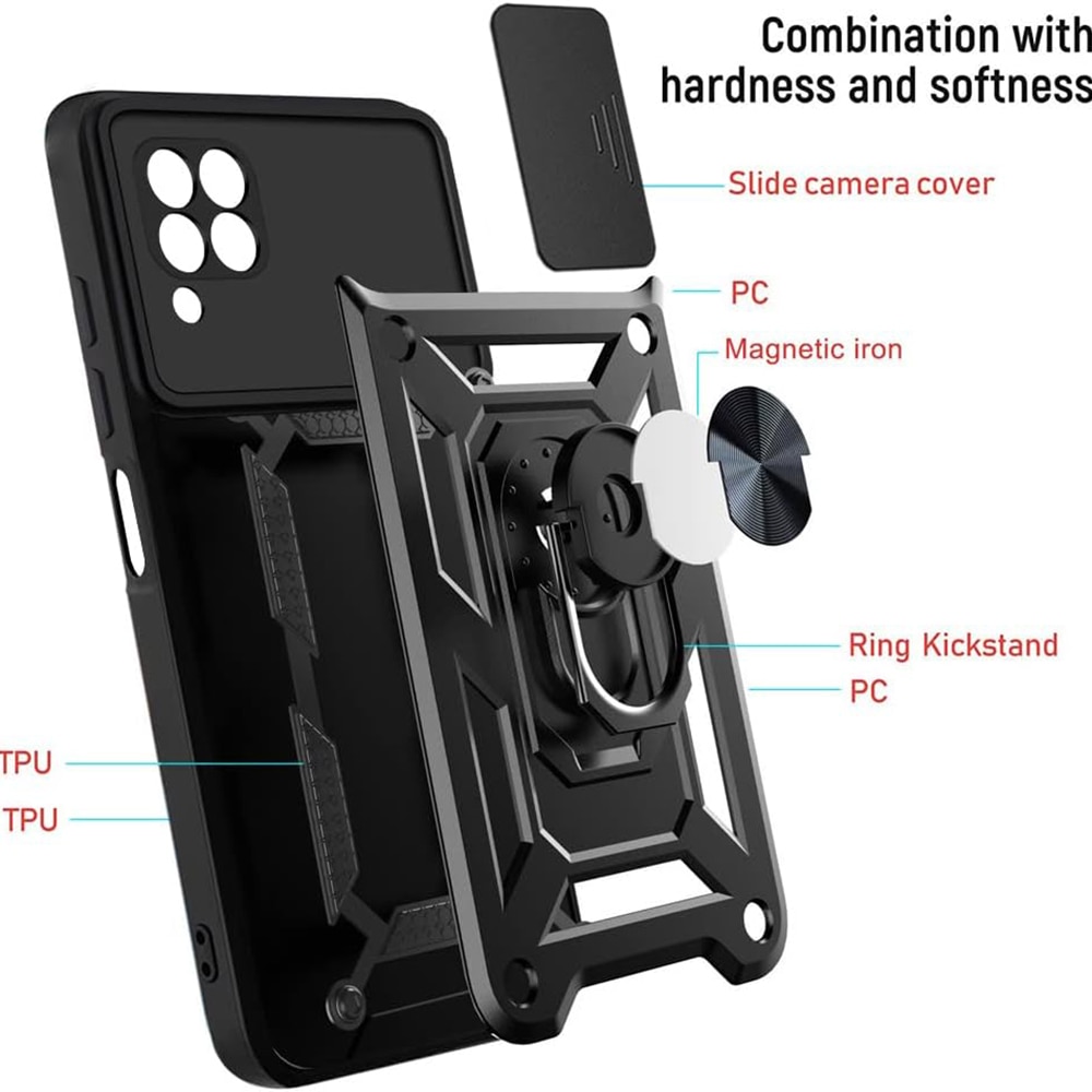 Husa pentru Huawei P40 Lite - Seria Techsuit Camshield - Neagra