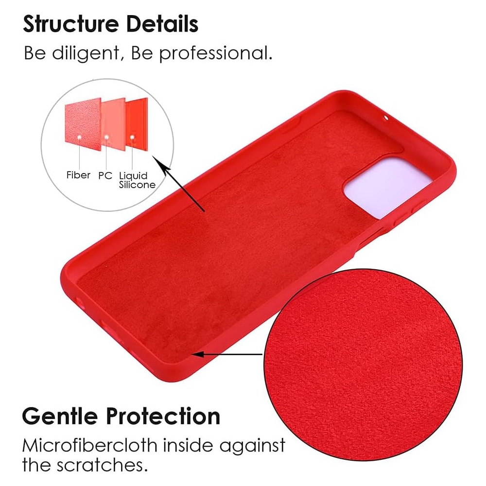 Husa Jelly Silicone Compatibil cu Motorola Edge 40 Neo, Interior de microfibra, Flexibila, Rosu