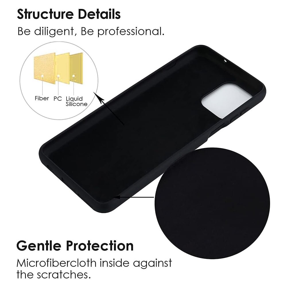 Husa Jelly Silicone Compatibil cu Motorola Edge 40 Neo, Interior de microfibra, Flexibila, Negru