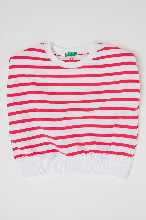 United Colors of Benetton, Csíkos felső válltöméssel, Fehér/Málnaszín